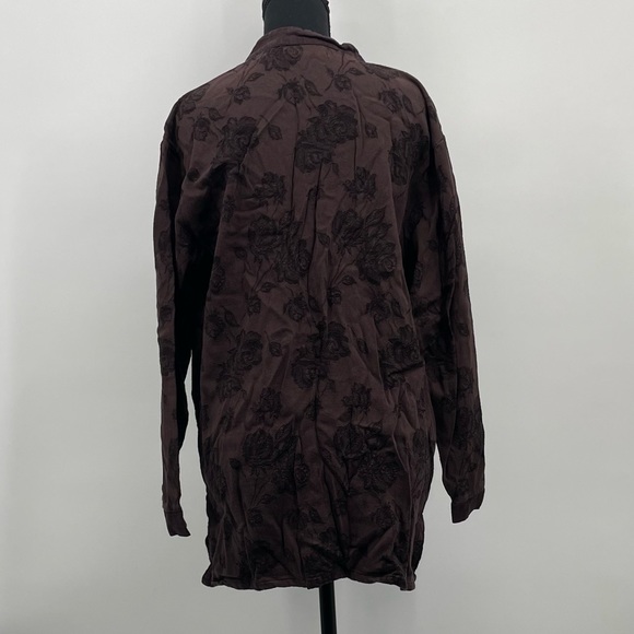 Vintage J.Jill Mandarin collard button down top - Picture 3 of 5